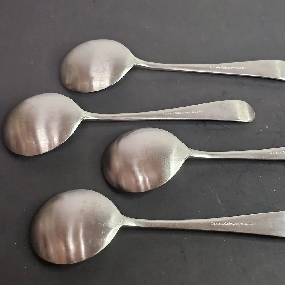 Supreme Cutlery Towle Liberty Bell Stainless Soup Spoons Set of 4 6 3/4